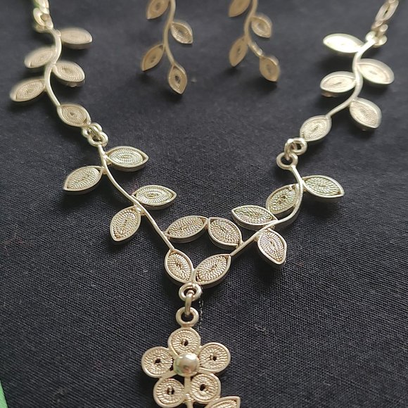 Filigree Necklace and Earrings, filigree 100% handmade silver 925. Filigrana. - Picture 2 of 8